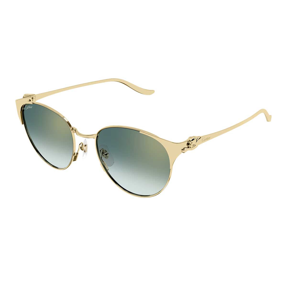 Cartier Occhiali da Sole CT0631S 004 Oro/Verde Donna