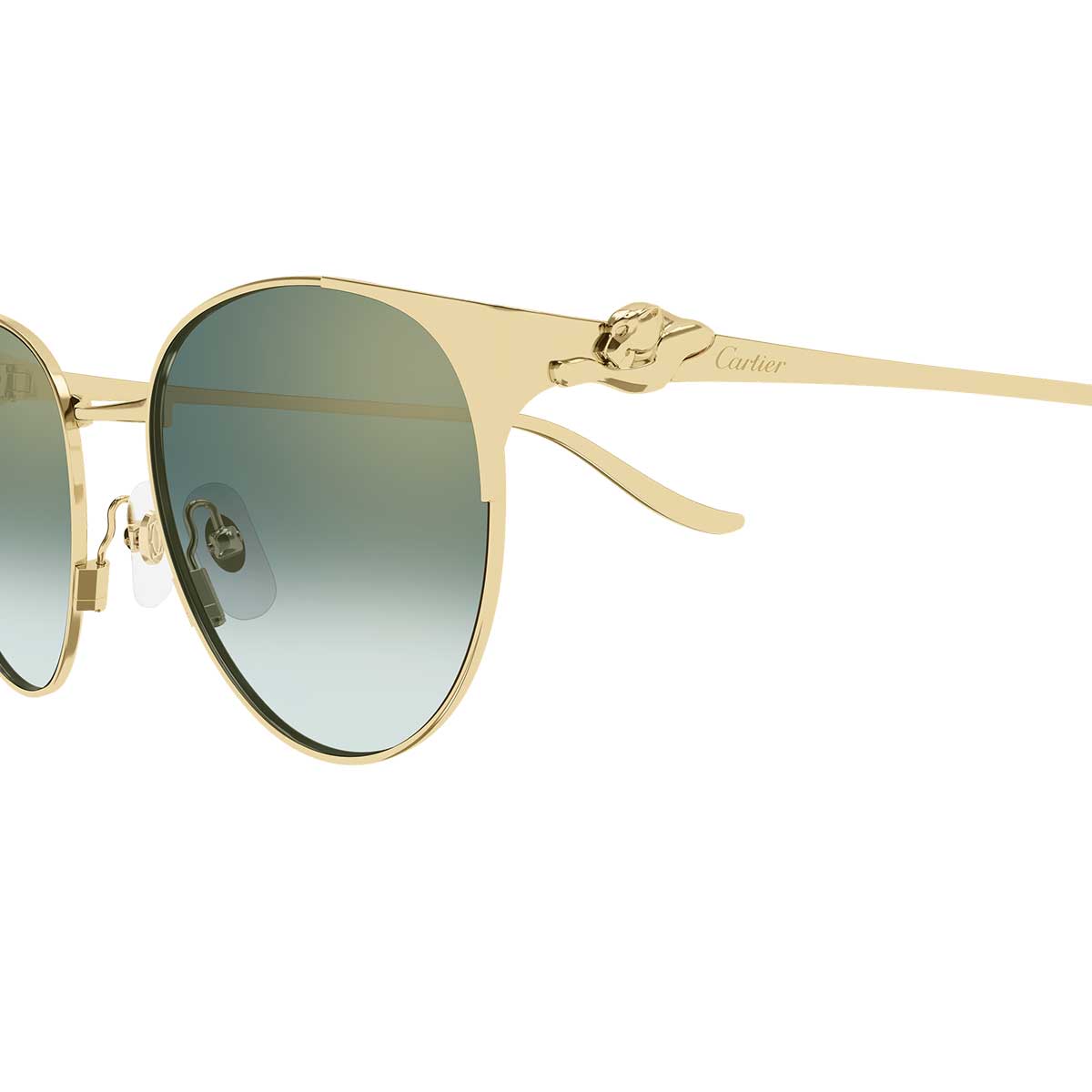Cartier Occhiali da Sole CT0631S 004 Oro/Verde Donna