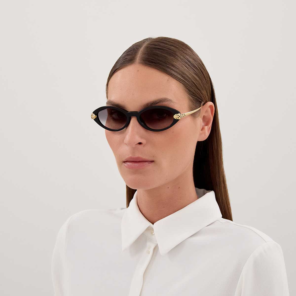 Cartier Occhiali da Sole CT0634S 001 NeroOro/Grigio Donna