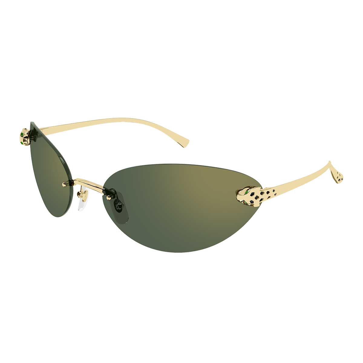 Cartier Occhiali da Sole CT0635S 003 Oro/Verde Donna
