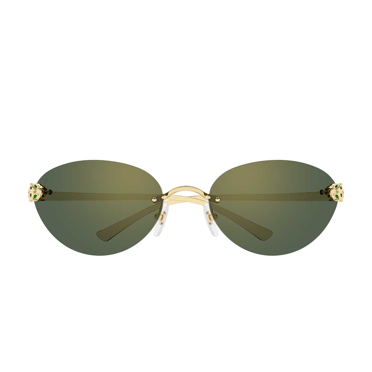 Cartier Occhiali da Sole CT0635S 003 Oro/Verde Donna
