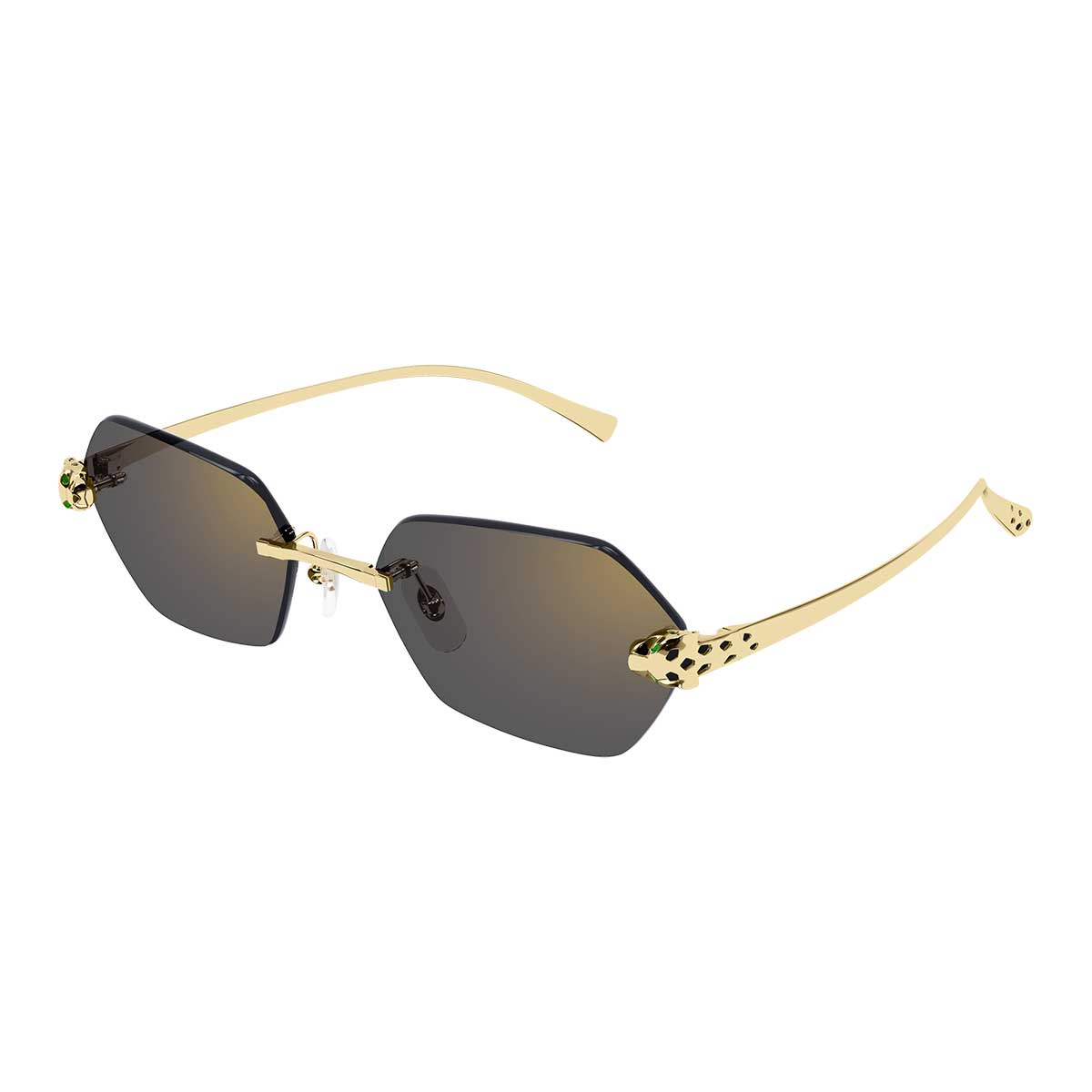 Cartier Occhiali da Sole CT0636S 001 Oro/Grigio Donna