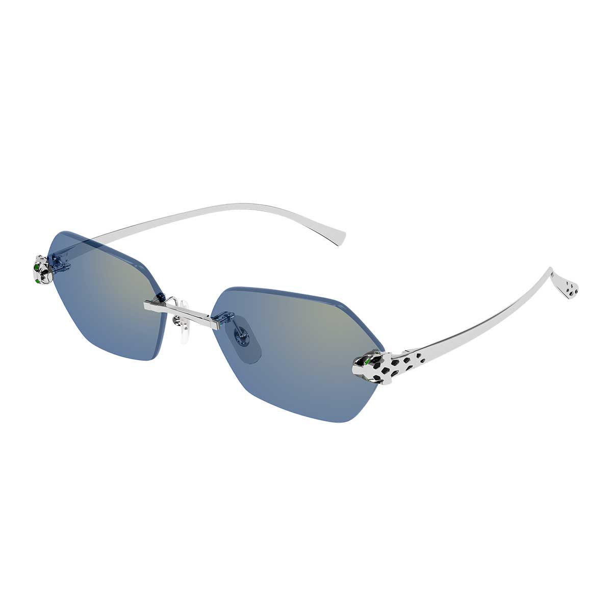 Cartier Occhiali da Sole CT0636S 004 Argento/Azzurro Donna
