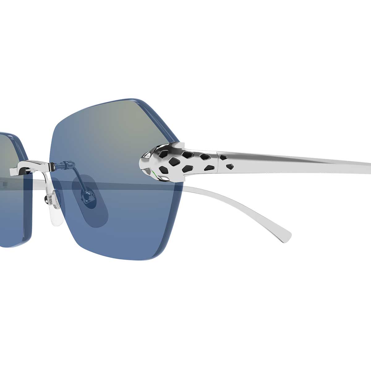 Cartier Occhiali da Sole CT0636S 004 Argento/Azzurro Donna