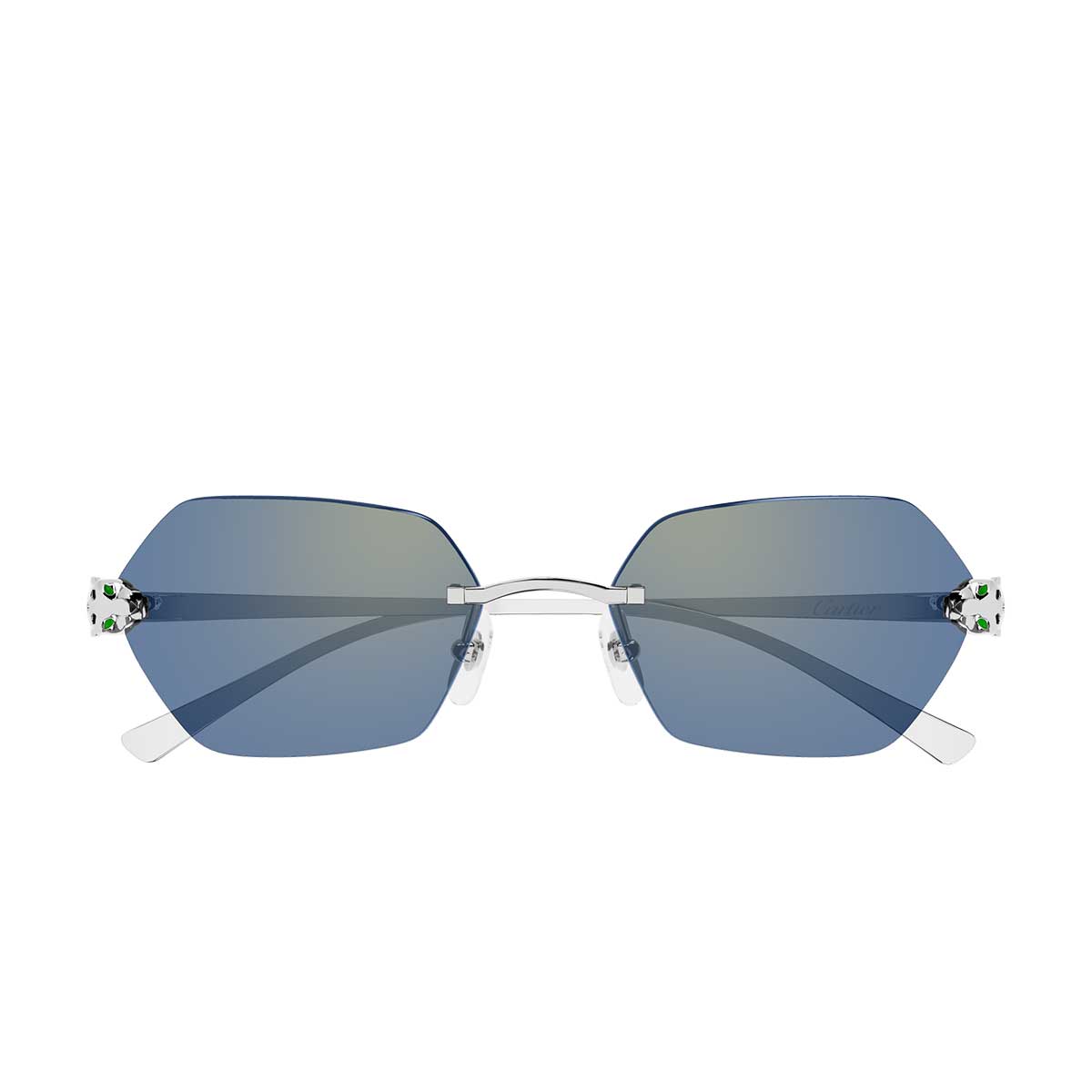 Cartier Occhiali da Sole CT0636S 004 Argento/Azzurro Donna