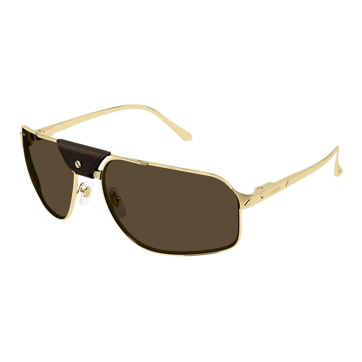 Cartier Occhiali da Sole CT0651S 003 Oro/Marrone Uomo