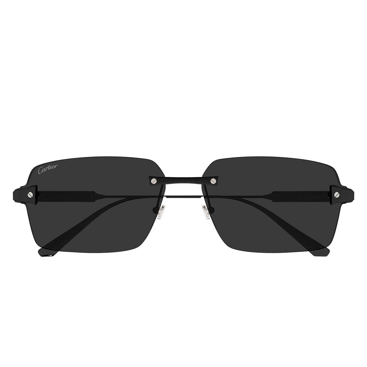 Cartier Occhiali da Sole CT0652S 003 Nero/Grigio Fumo Uomo