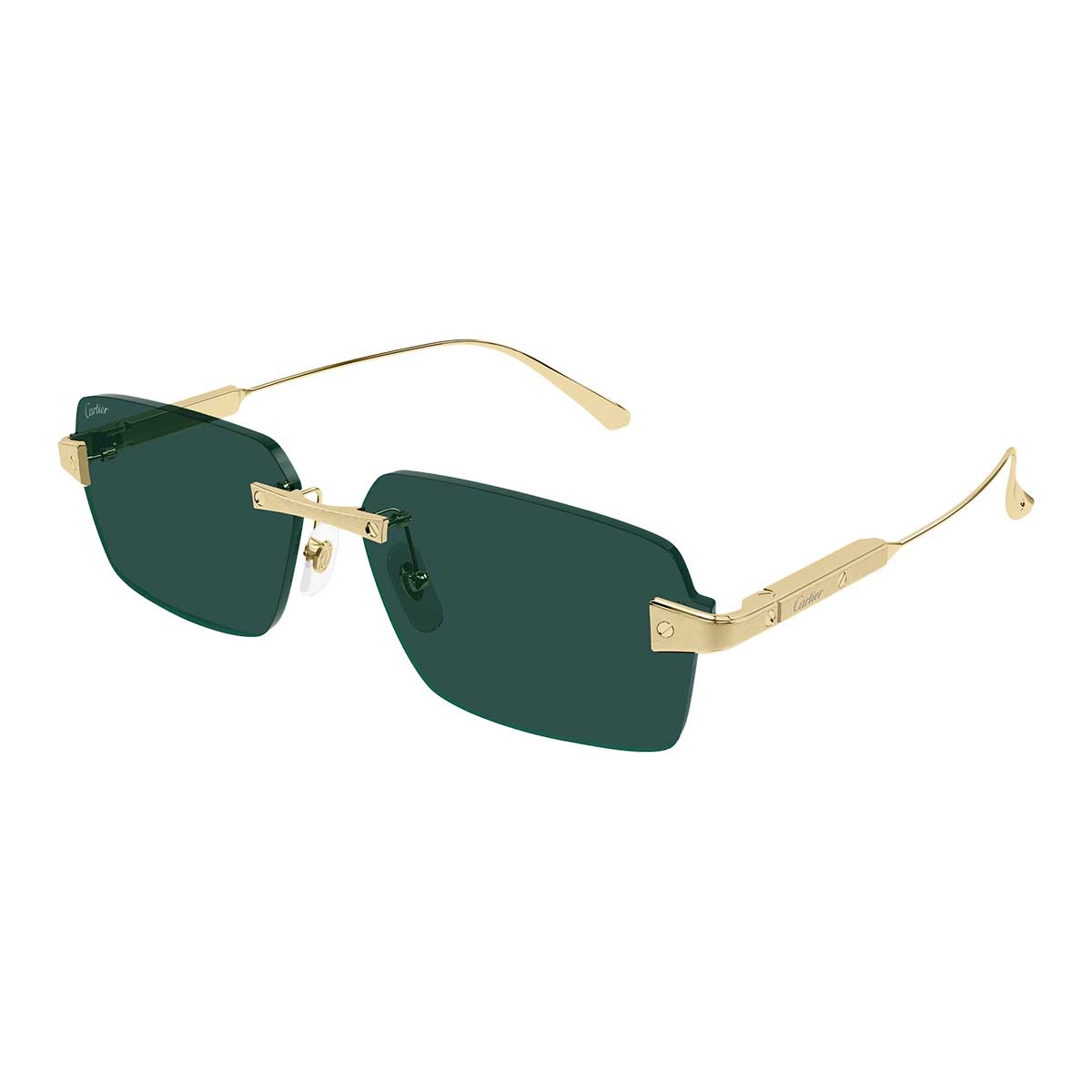 Cartier Occhiali da Sole CT0652S 004 Oro/Verde Uomo 2