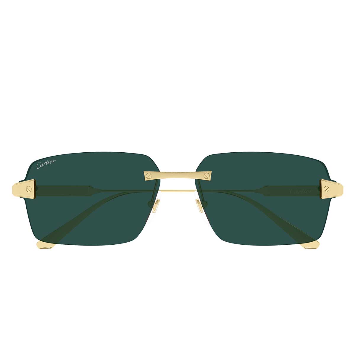 Cartier Occhiali da Sole CT0652S 004 Oro/Verde Uomo