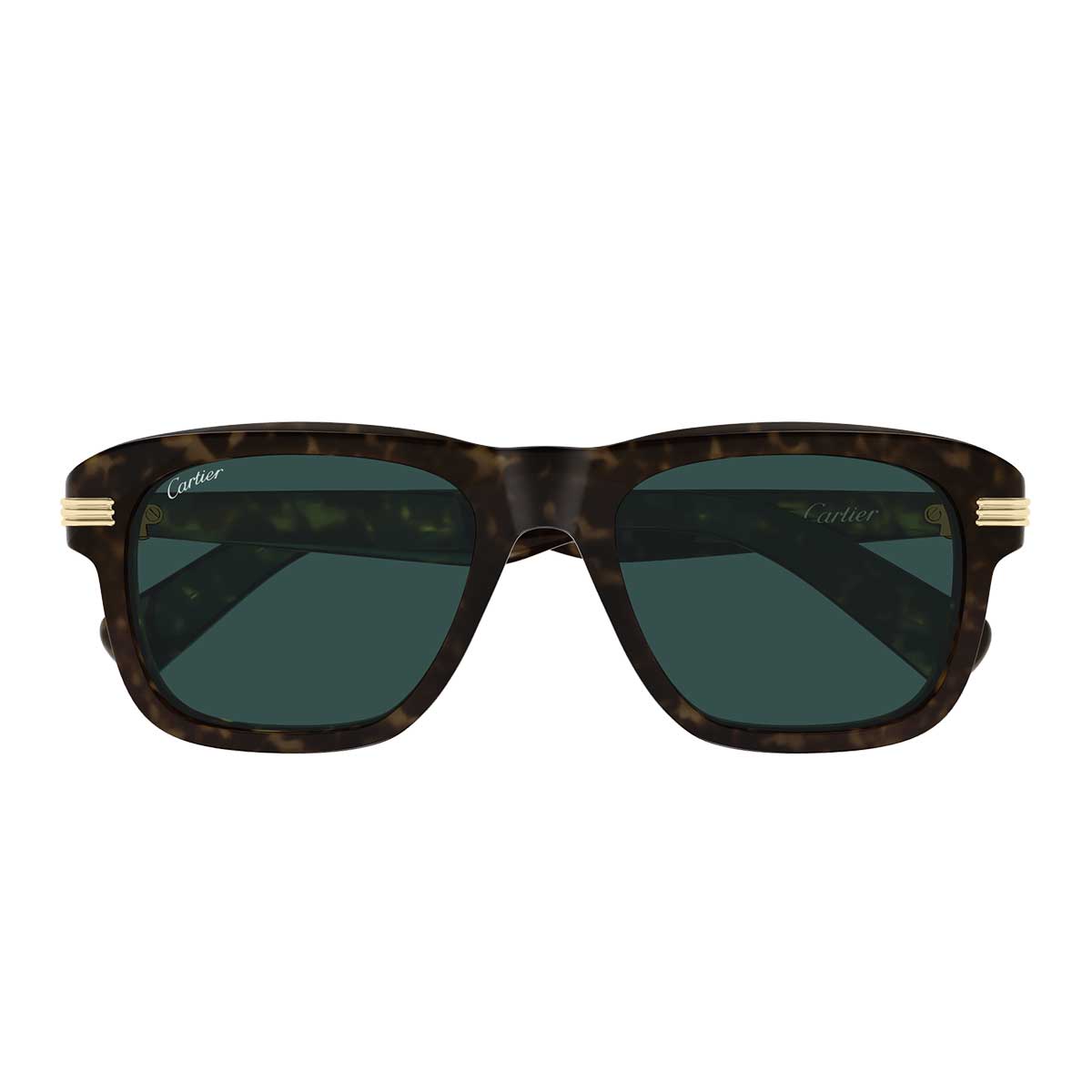 Cartier Occhiali da Sole CT0657S 002 Marrone/Verde Uomo