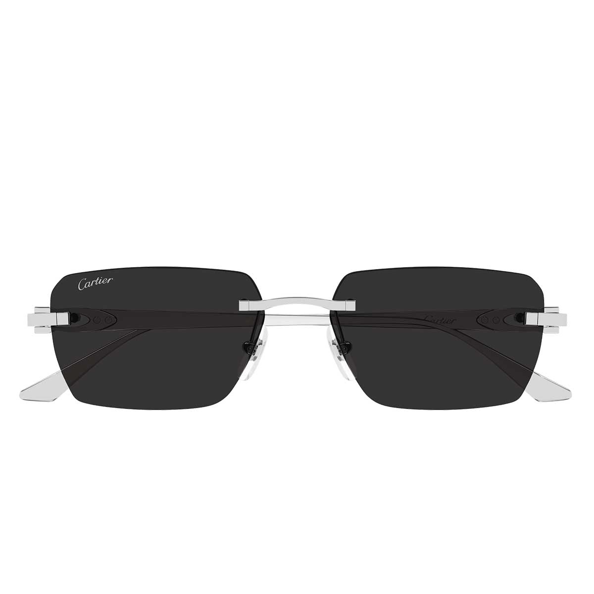 Cartier Occhiali da Sole CT0660S 003 Argento/Grigio Uomo