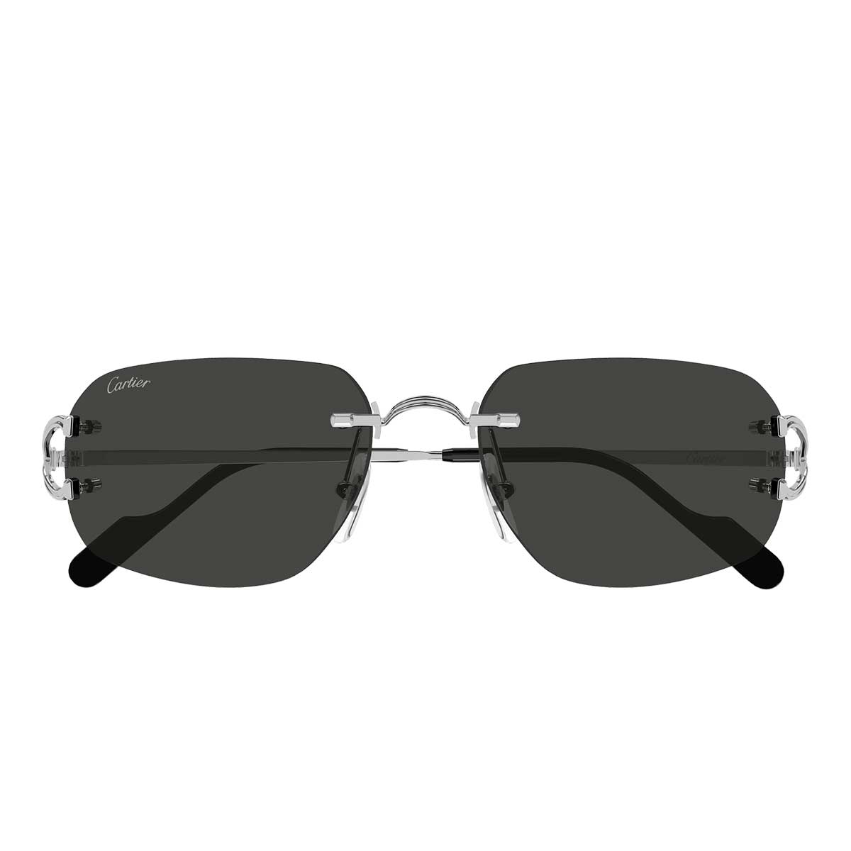 Cartier Occhiali da Sole CT0663S 002 Argento/Grigio Unisex
