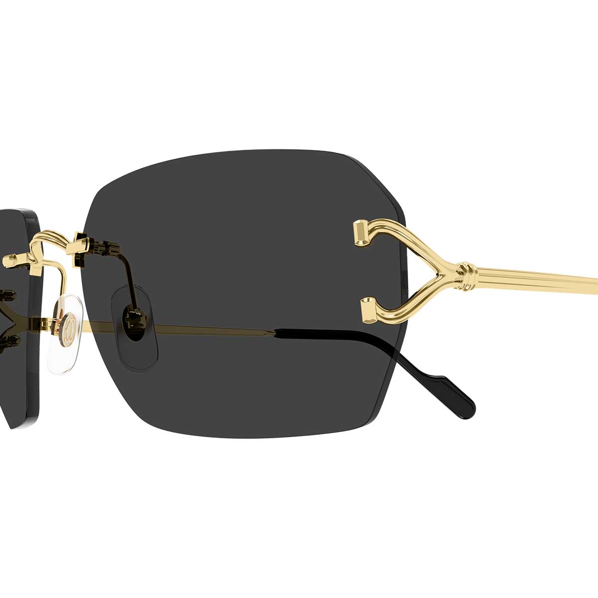 Cartier Occhiali da Sole CT0664S 001 Oro/Grigio Unisex