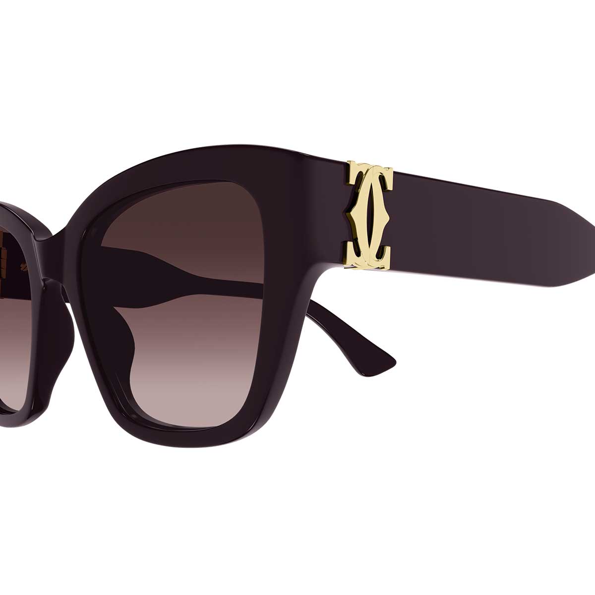 Cartier Occhiali da Sole CT0666S 003 Burgundy/Rosso Donna 3