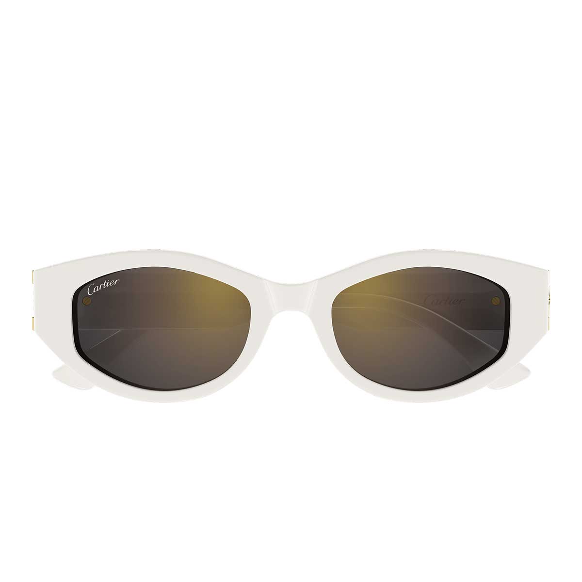 Cartier Occhiali da Sole CT0667S 004 Bianco/Grigio Donna
