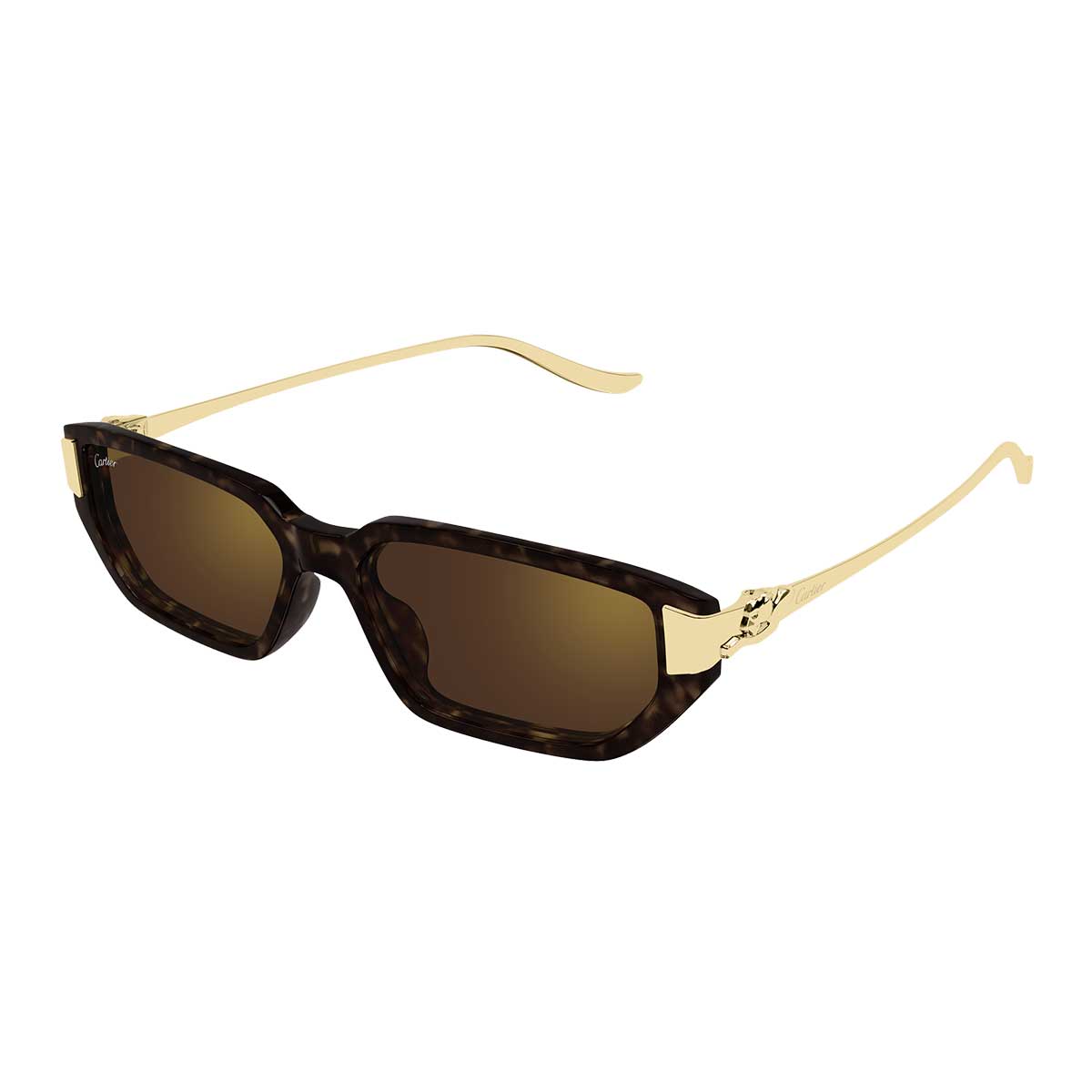 Cartier Occhiali da Sole CT0674S 003 MarroneOro/Marrone Donna 2