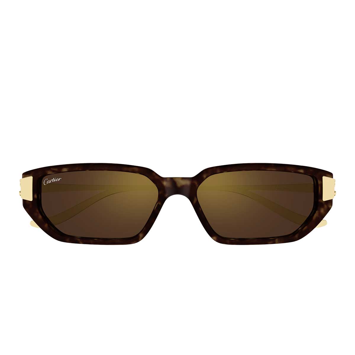 Cartier Occhiali da Sole CT0674S 003 MarroneOro/Marrone Donna