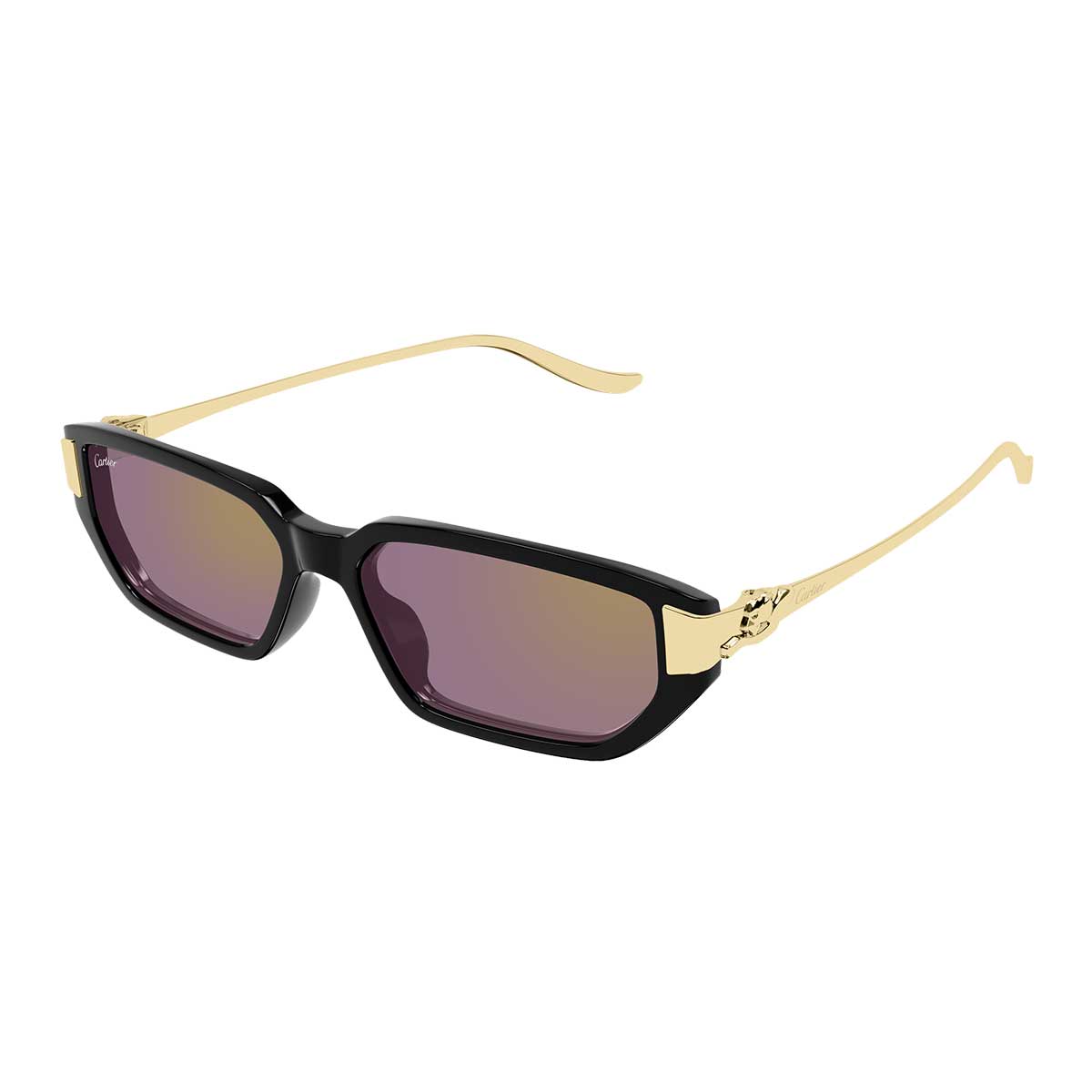 Cartier Occhiali da Sole CT0674S 004 NeroOro/Viola Donna 2