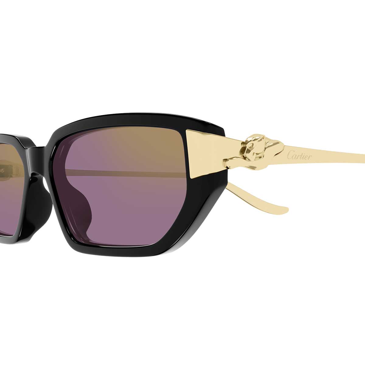 Cartier Occhiali da Sole CT0674S 004 NeroOro/Viola Donna 3
