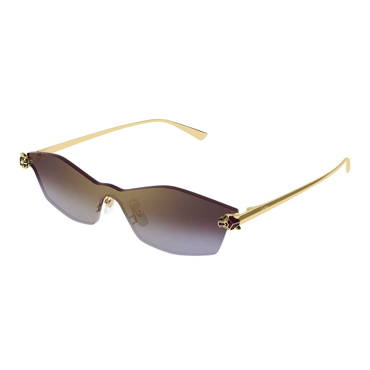 Cartier Occhiali da Sole CT0678S 004 Oro/Viola Unisex