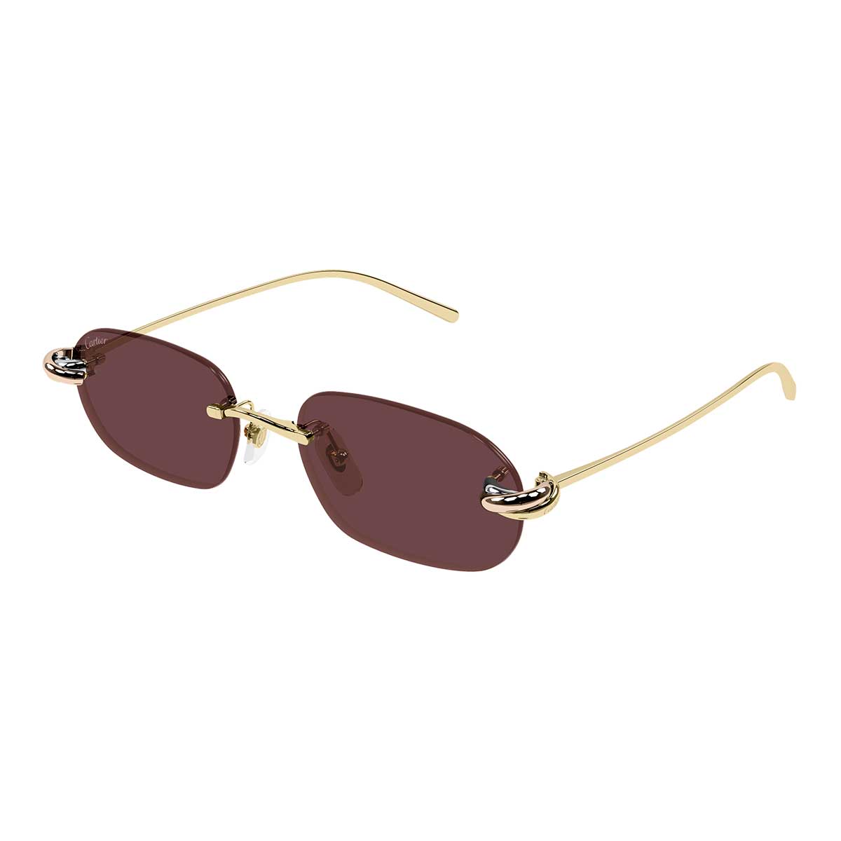 Cartier Occhiali da Sole CT0686S 004 Oro/Rosso Unisex 2