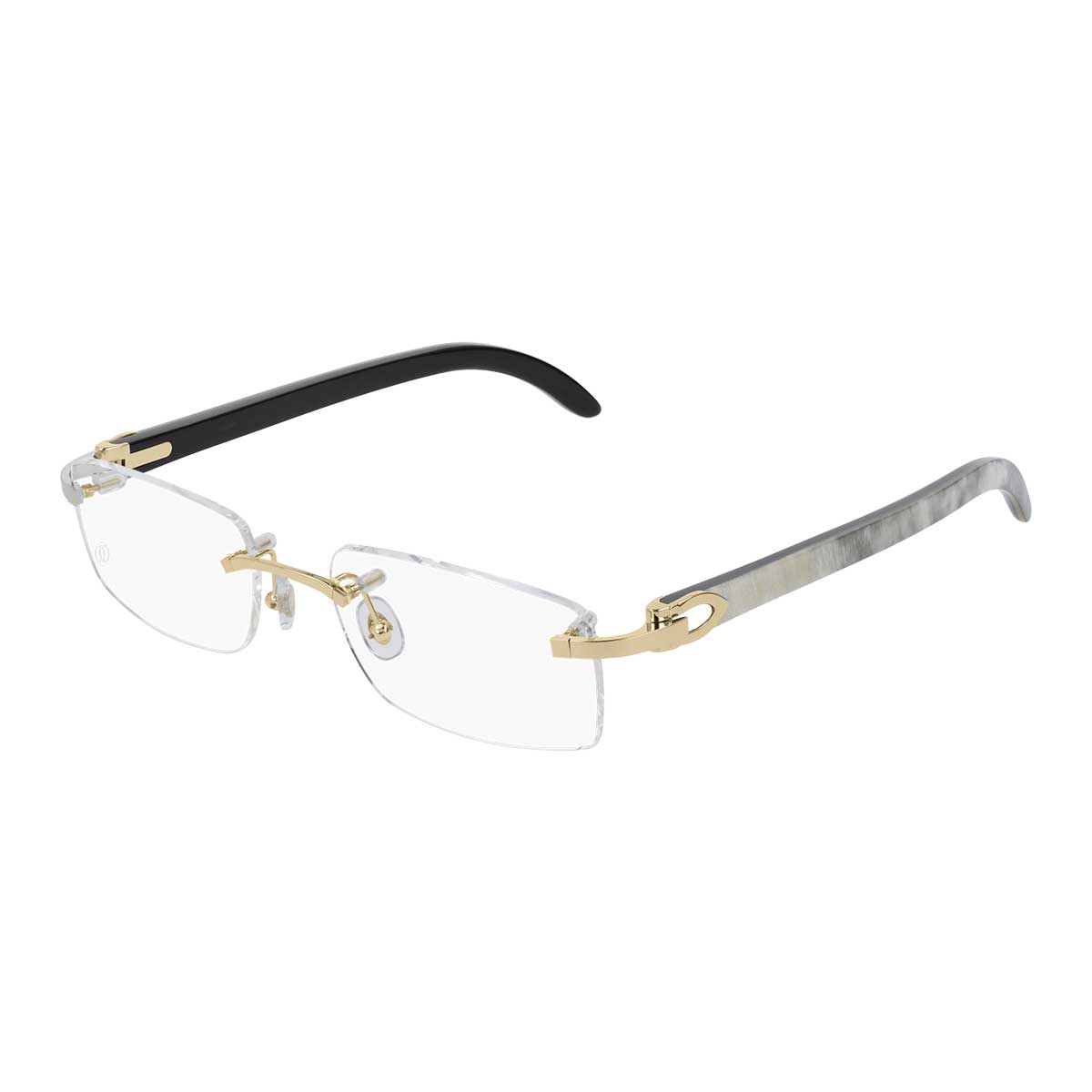 Cartier Occhiali da Vista CT0046O 001 OroBianco/Trasparente Unisex