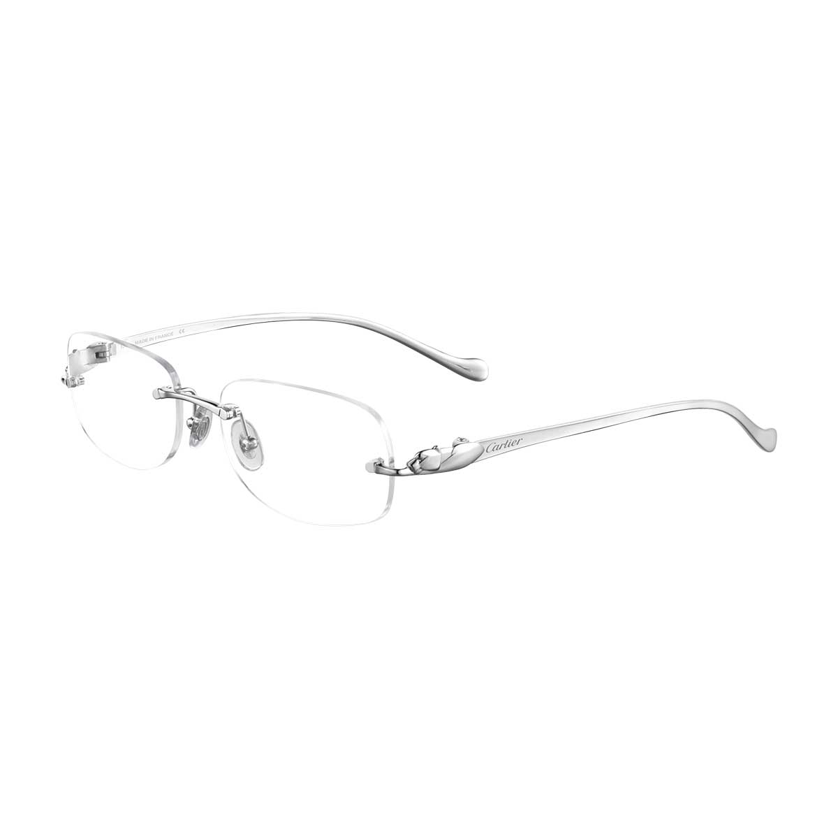 Cartier Occhiali da Vista CT0058O 003 Argento/Trasparente Unisex