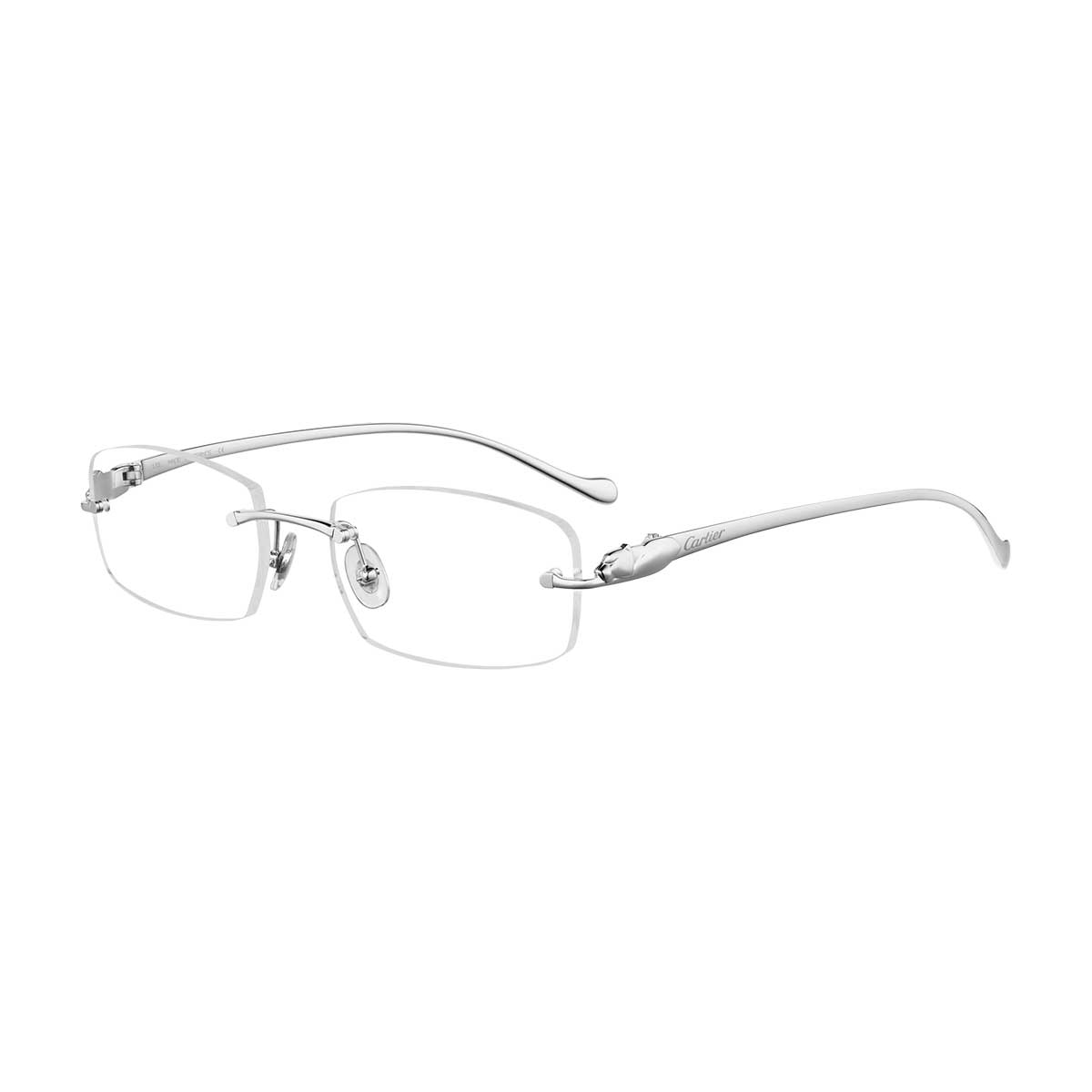 Cartier Occhiali da Vista CT0061O 003 Argento/Trasparente Unisex