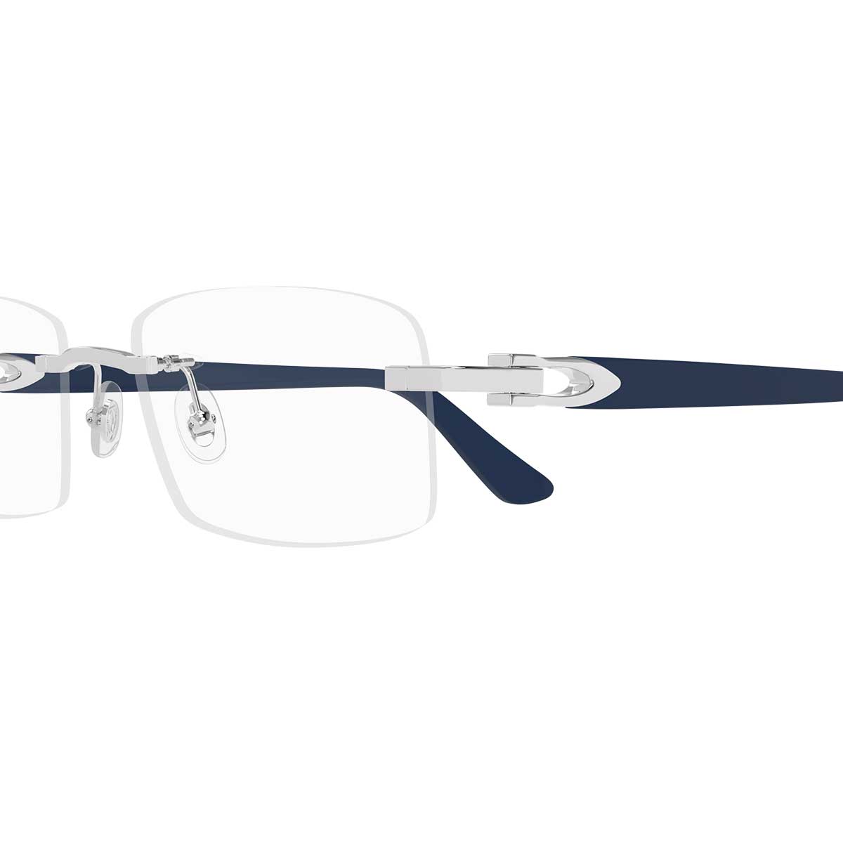 Cartier Occhiali da Vista CT0287O 010 ArgentoBlu/Trasparente Uomo