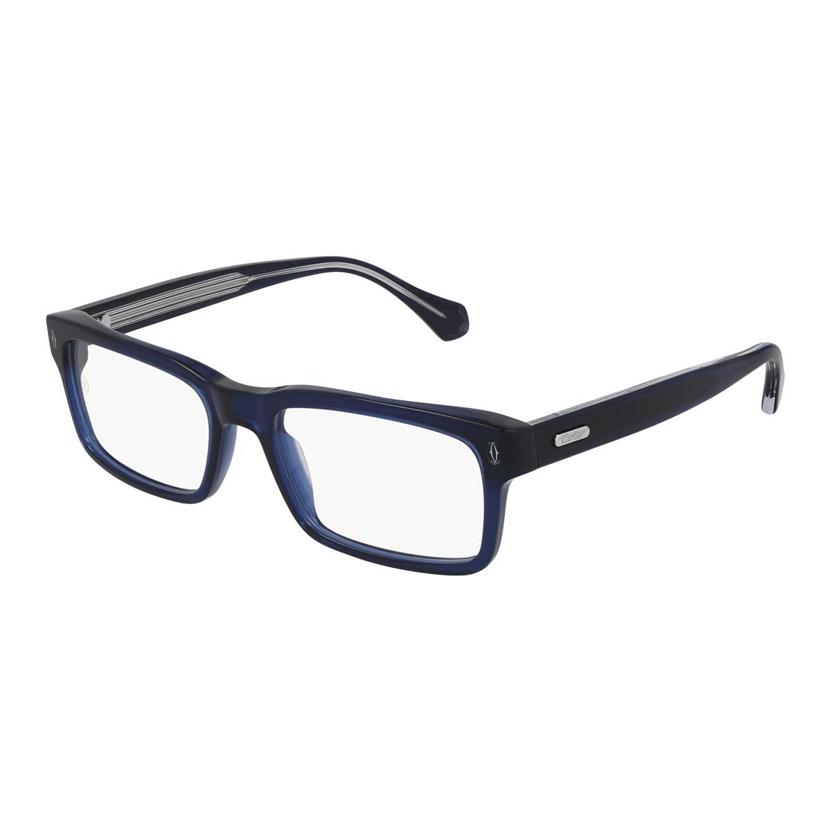 Cartier Occhiali da Vista CT0291O 003 Blu/Trasparente Uomo