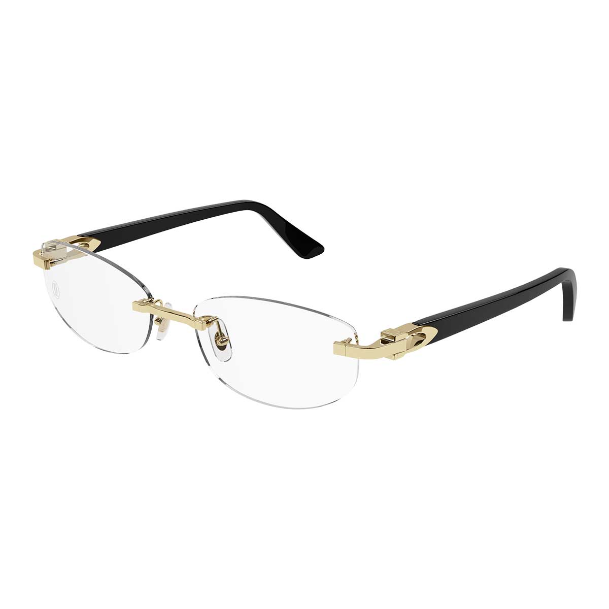 Cartier Occhiali da Vista CT0318O 001 OroNero/Trasparente Donna