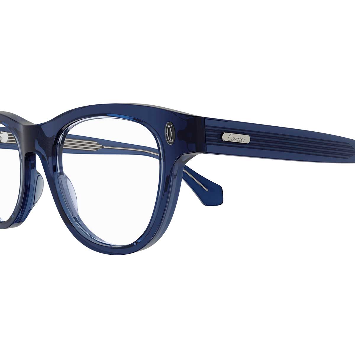 Cartier Occhiali da Vista CT0340O 006 Blu/Trasparente Uomo