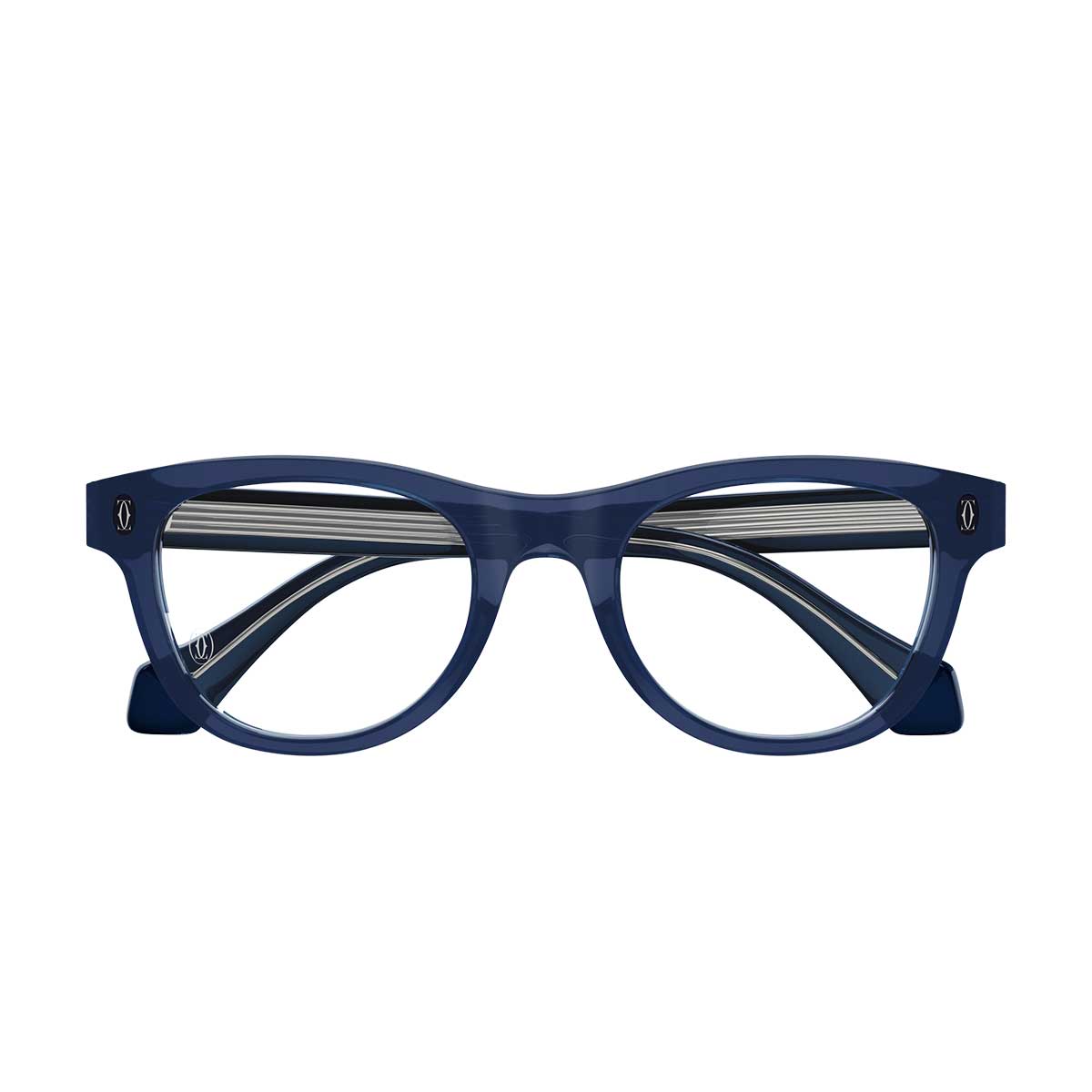 Cartier Occhiali da Vista CT0340O 006 Blu/Trasparente Uomo