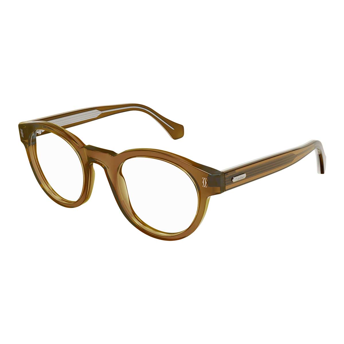Cartier Occhiali da Vista CT0341O 006 Marrone/Trasparente Uomo