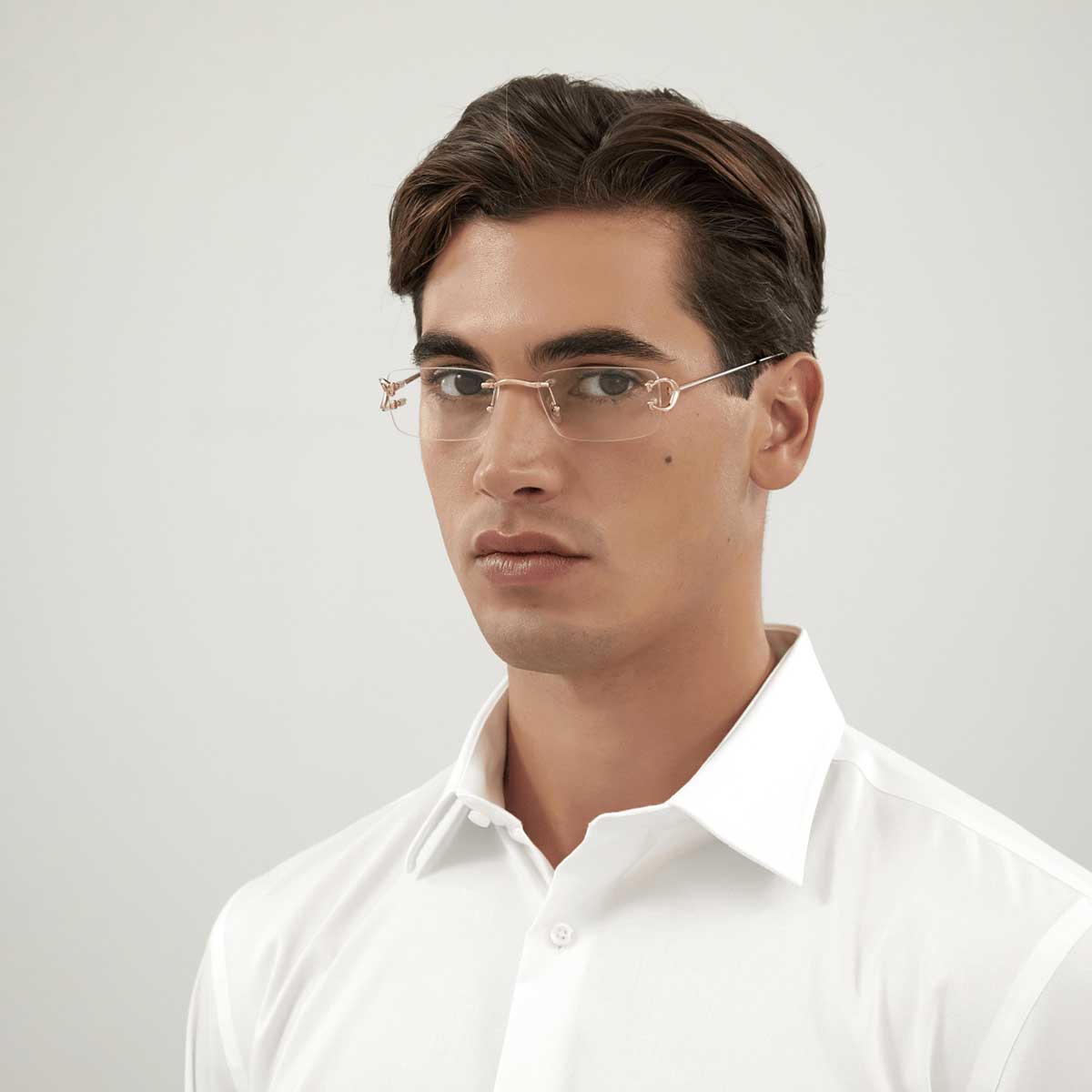 Cartier Occhiali da Vista CT0344O 001 Oro/Trasparente Uomo