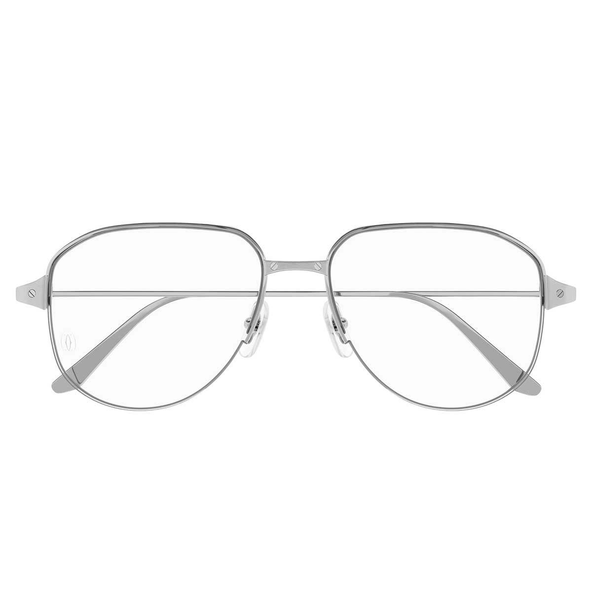 Cartier Occhiali da Vista CT0352O 002 Argento/Trasparente Uomo