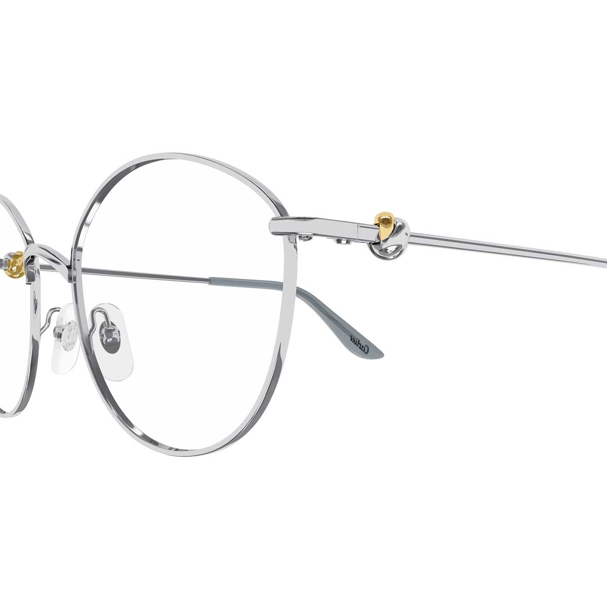 Cartier Occhiali da Vista CT0375O 002 Argento/Trasparente Donna