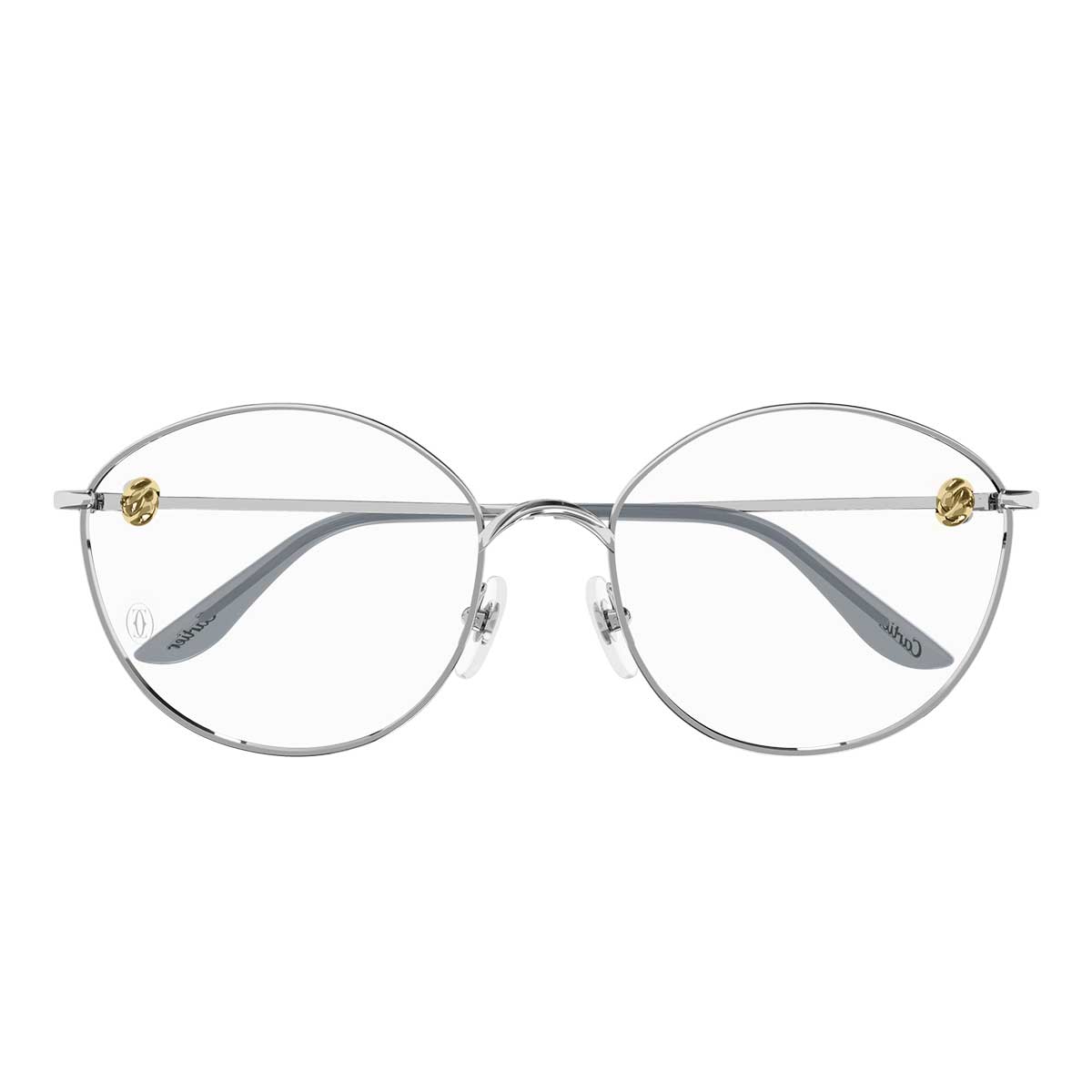 Cartier Occhiali da Vista CT0375O 002 Argento/Trasparente Donna