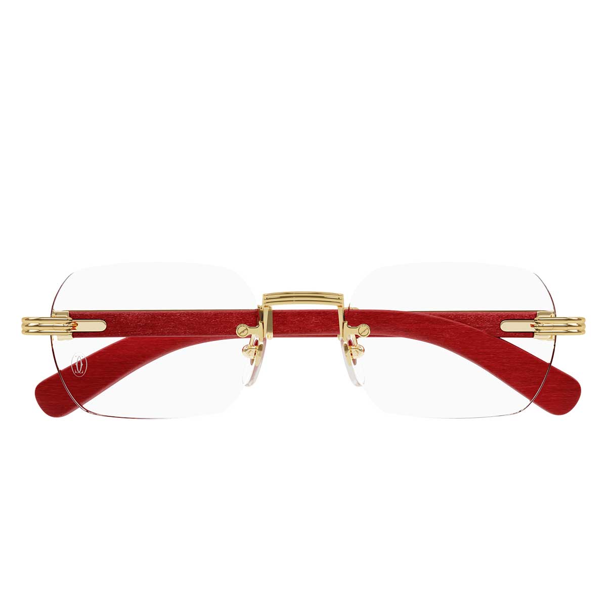 Cartier Occhiali da Vista CT0377O 004 OroRosso/Trasparente Uomo