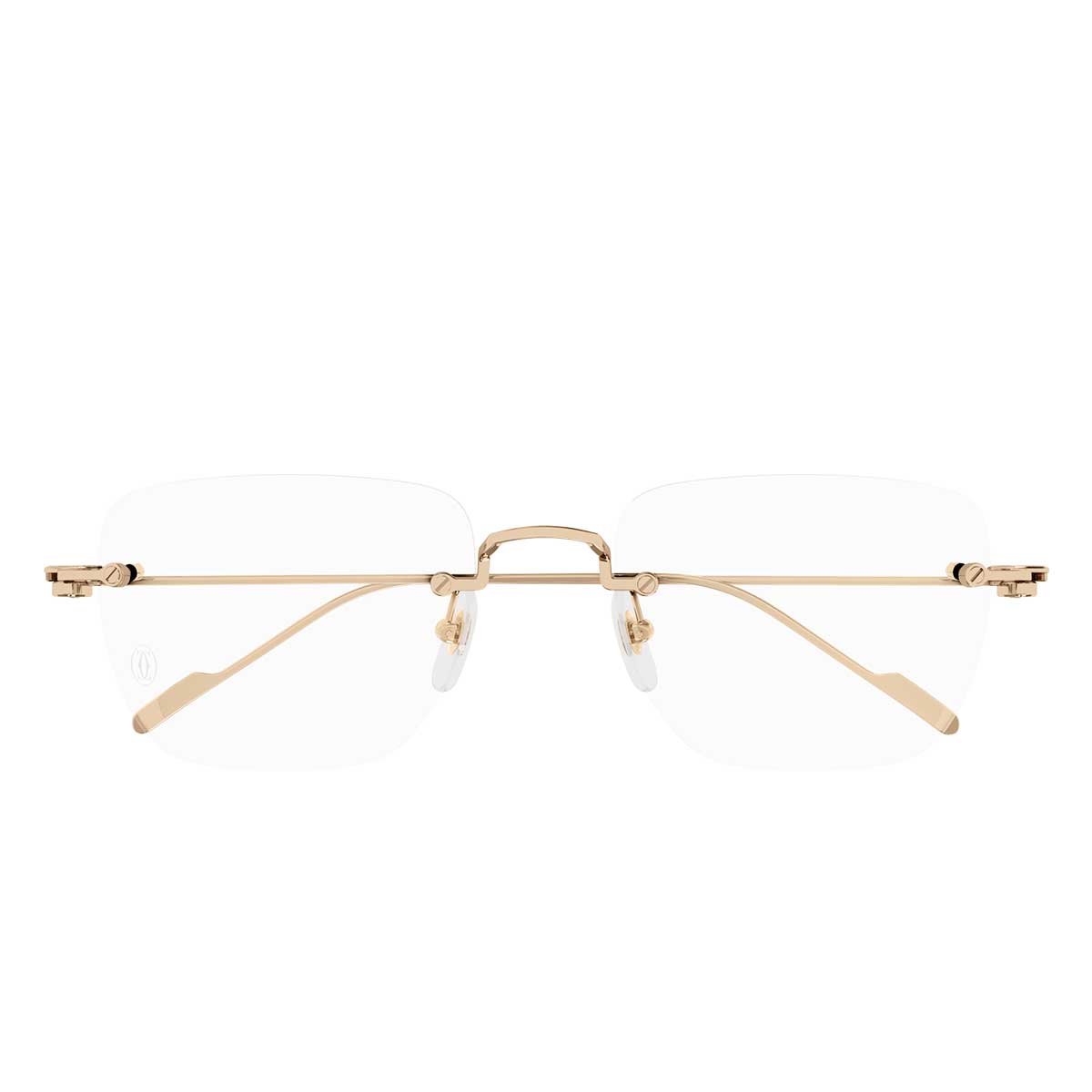 Cartier Occhiali da Vista CT0379O 001 Bronzo/Trasparente Uomo