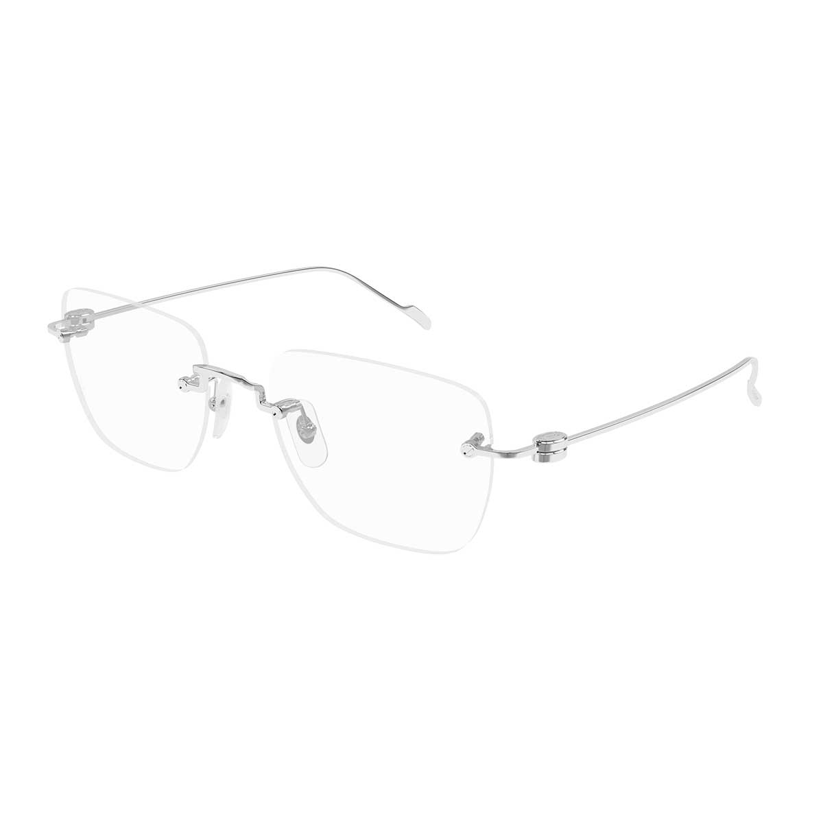 Cartier Occhiali da Vista CT0379O 003 Argento/Trasparente Uomo