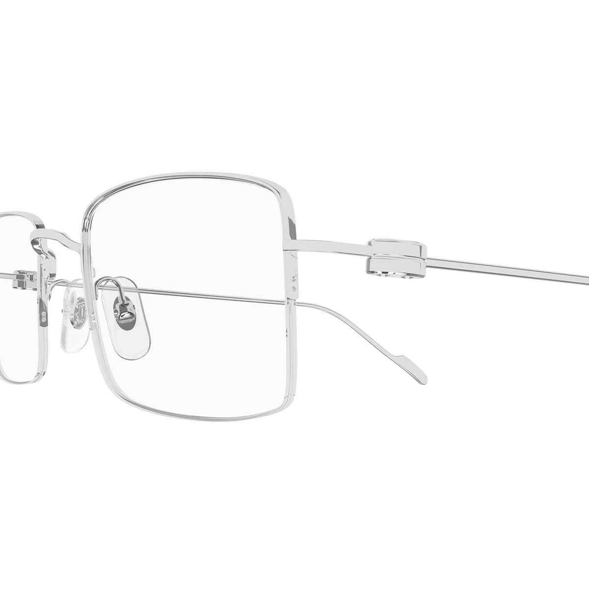 Cartier Occhiali da Vista CT0380O 003 Argento/Trasparente Uomo