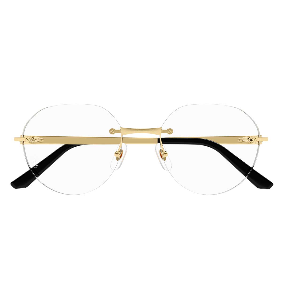 Cartier Occhiali da Vista CT0408O 001 Oro/Trasparente Uomo