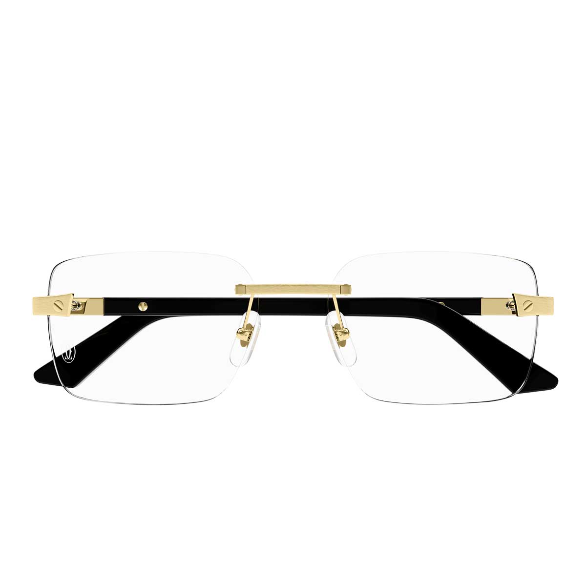Cartier Occhiali da Vista CT0411O 001 OroNero/Trasparente Uomo