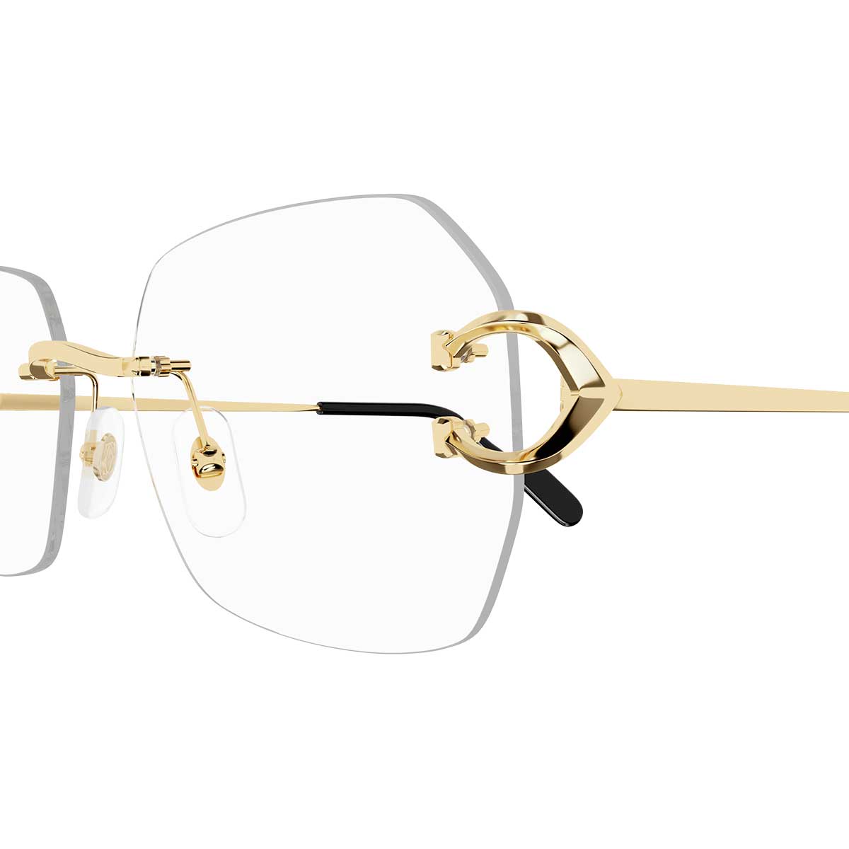 Cartier Occhiali da Vista CT0416O 001 Oro/Trasparente Unisex