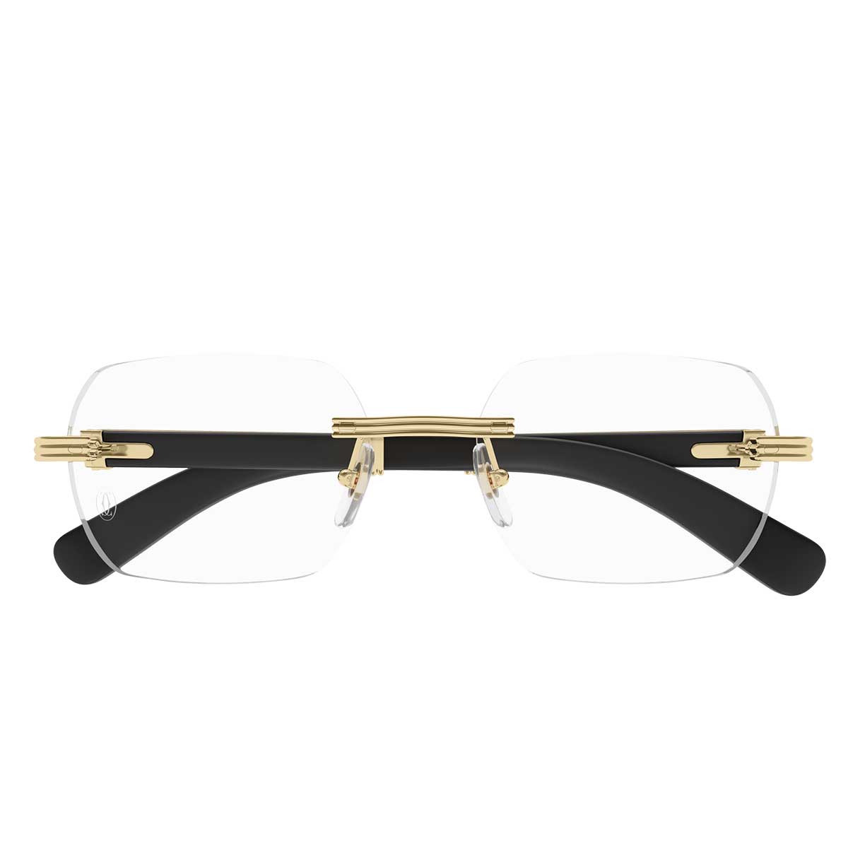 Cartier Occhiali da Vista CT0423O 001 OroNero/Trasparente Uomo