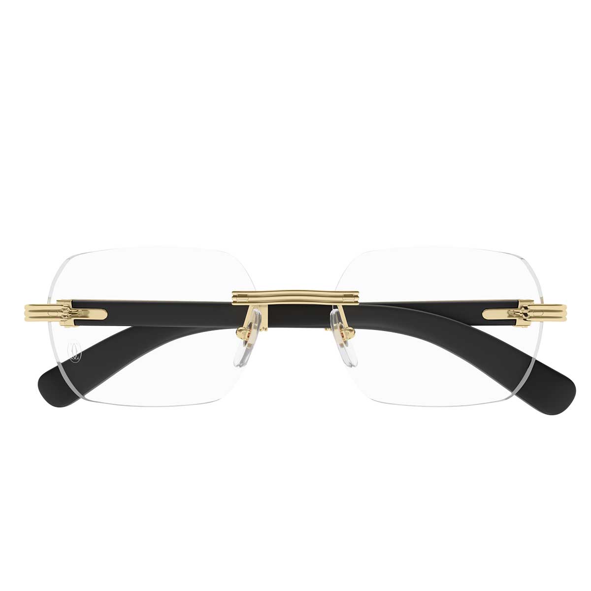 Cartier Occhiali da Vista CT0423O 003 OroBianco/Trasparente Uomo