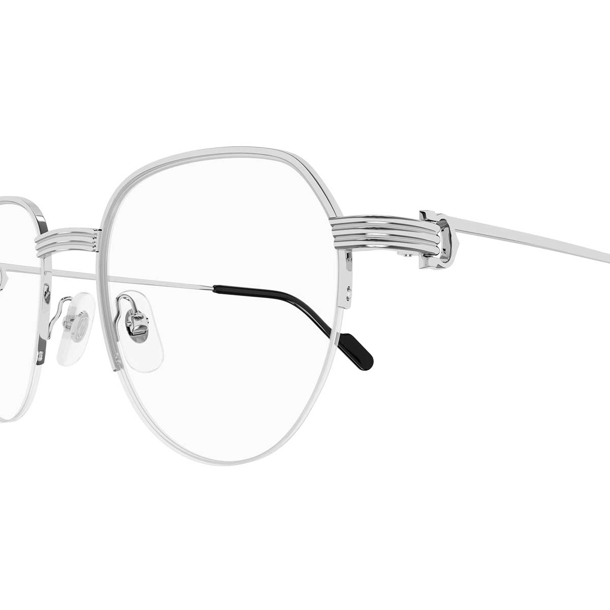 Cartier Occhiali da Vista CT0446O 002 Argento/Trasparente Uomo 3