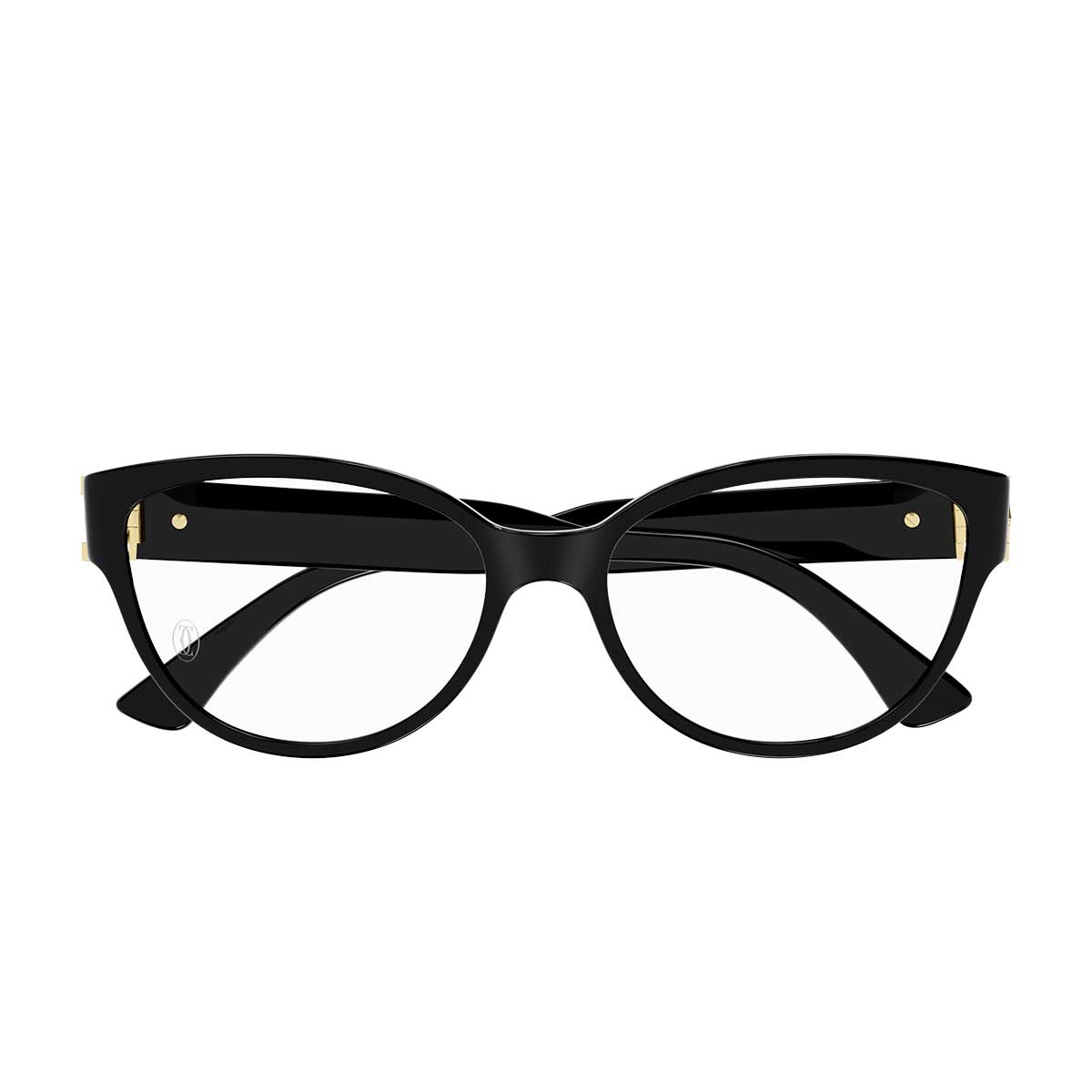 Cartier Occhiali da Vista CT0450O 001 Nero/Trasparente Donna