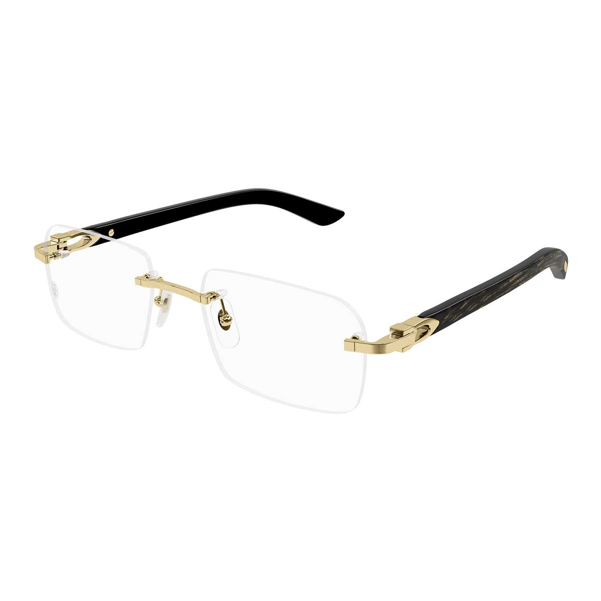 Cartier Occhiali da Vista CT0453O 001 OroNero/Trasparente Uomo 2